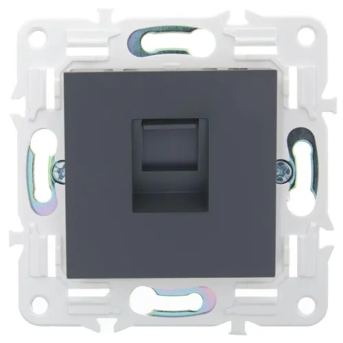 Розетка компьютерная RJ45 кат.5E SKANDY SK-K01T титан IEK SK-K10-1-K48 фото 2