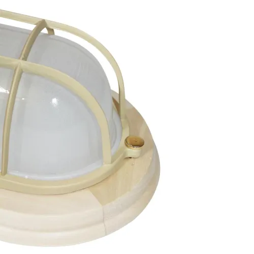 Светильник НББ 03-60-022 "Терма 1402" 1х60Вт E27 IP65 овал малый матов./корпус с решеткой дерево липа (инд. упак.) Элетех 1005501033 фото 3