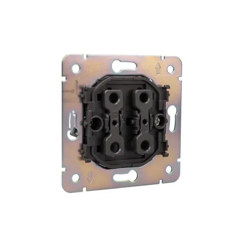 Выключатель для жалюзи 2-кл. СП STRONG MIELE 10А возвратный графит Kranz KR-78-0711-6 фото 7