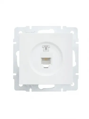 Розетка телефонная СП Vesna евро стандарт механизм бел. LEZARD 742-0288-137