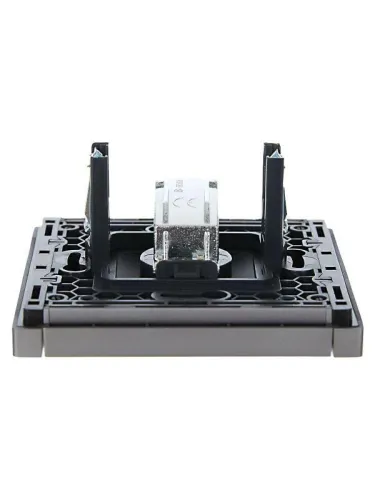 Розетка TV оконечная FORTE&PIANO FP528 сталь IEK FP-A10-O-K46 фото 3