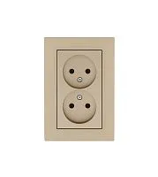 Розетка 2-я Karea RIZZ без заземл. крем Makel 88010017