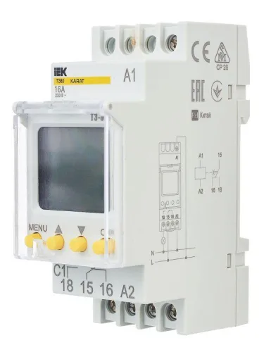 Таймер цифровой ТЭ80 16А 230В на DIN-рейку KARAT IEK MTA10-16-080 фото 8