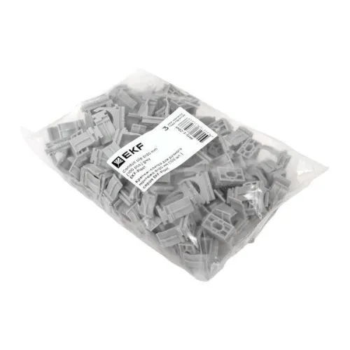 Держатель для труб (клипса) для ручного монтажа d20мм сер. Plast (уп.100шт) EKF derj-z-20sn фото 6
