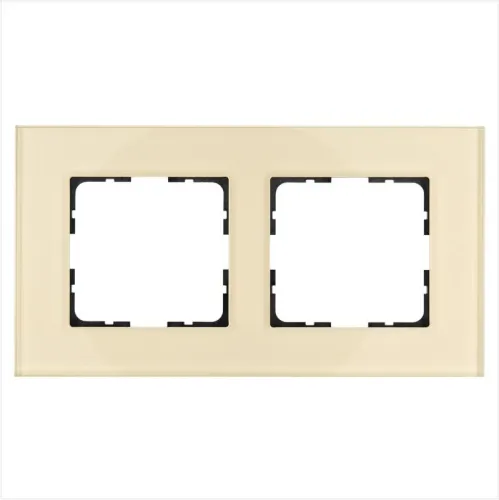 Рамка 2-м G-Glass стекло шампань Champagne Gold Jasmart G1002GG