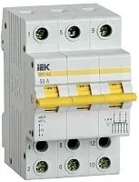 Выключатель-разъединитель трехпозиционный 3п ВРТ-63 50А IEK MPR10-3-050