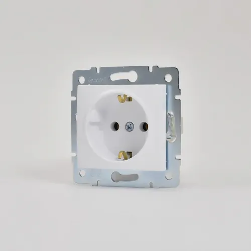 Розетка 1-м СП Karina с заземл. термопласт механизм бел. LEZARD 707-0288-122B фото 3