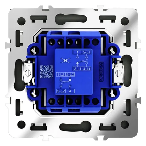 Переключатель перекрестный 1-кл. СП S70 механизм титан Voltum VLS010506 фото 4