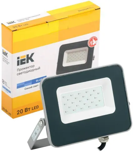 Прожектор светодиодный СДО 07-20B blue IP65 сер. IEK LPDO7B-01-20-K03 фото 2