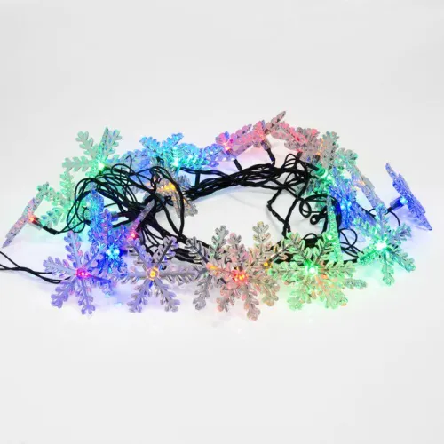 Гирлянда светодиодная "Снежинки" 4.4м 30LED мультиколор 4Вт IP20 с контроллером Neon-Night 303-065 фото 2