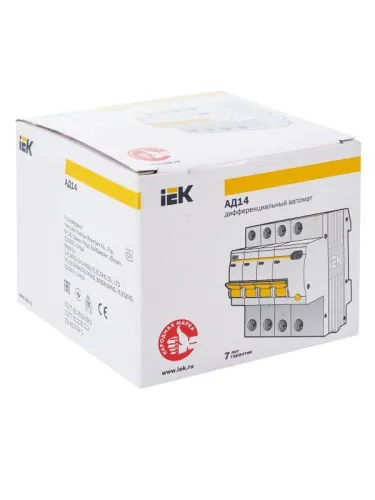 Выключатель автоматический дифференциального тока 4п C 32А 100мА тип AC 4.5кА АД-14 KARAT IEK MAD10-4-032-C-100 фото 11