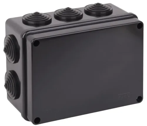 Коробка Тусо распаячная для ОП 150х110х70мм без гермовводов УХЛ1 черн. Ruvinil 67053Ч