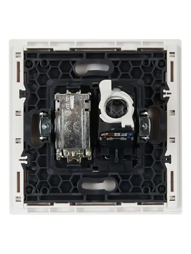 Розетка 2-м TV+RJ45 кат.5E FORTE&PIANO FP236 бел. IEK FP-AK20-1-K01 фото 3
