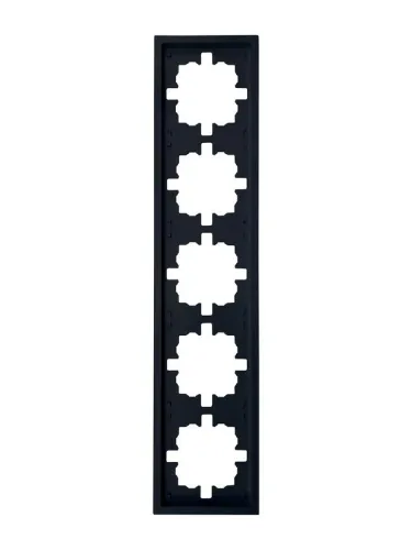 Рамка 5-м ZIMA горизонт. черн. бархат LEZARD 704-4200-150