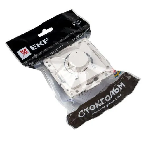 Механизм светорегулятора Стокгольм 600Вт 220В бел. PROxima EKF EYD06-101-10 фото 6