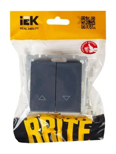 Выключатель жалюзи СП BRITE ВС10-1-5-БрМ 10А механизм маренго IEK BR-V15-0-10-K35 фото 4