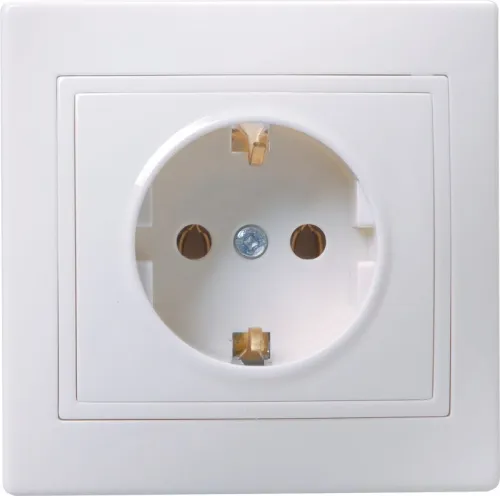 Розетка 1-м СП Кварта РС10-3-КБ 16А IP20 с заземл. без защ. шторок керамика бел. GENERICA ERK11-K01-16-K