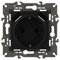 Розетка 16А 250В 2P+E с 2хUSB 5В-3А защ. шторки Elegance антрацит 14-4109-05 ЭРА Б0047871