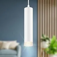 Светильник подвесной (подвес) PL18 WH/CL MR16 GU10 потолочный цилиндр бел. прозр. ЭРА Б0058481