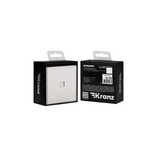 Розетка компьютерная СП STRONG MIELE RJ45 кат.6 жемчуг Kranz KR-78-0724-4 фото 2