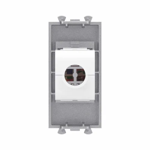 Розетка компьютерная 1мод. Avanti "Закаленная сталь" RJ45 кат.6A без шторок модульная механизм DKC 4404671 фото 3