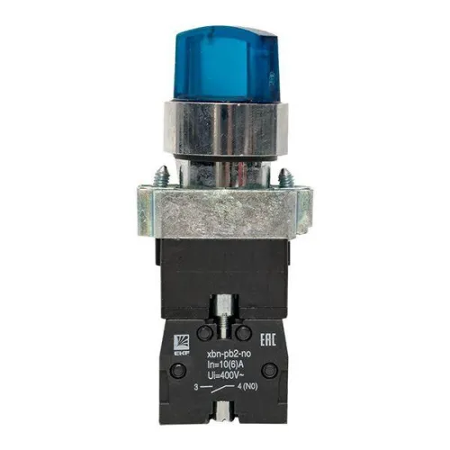 Переключатель BD21 2P с син. подсветкой 24В NO PROxima EKF xb2-bk21-b-24 фото 2