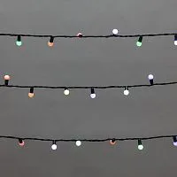 Гирлянда светодиодная "Мультишарики" 20м d15мм 200LED мульти (RG/RB) 11Вт 230В IP44 мигание провод зел. Neon-Night 303-609