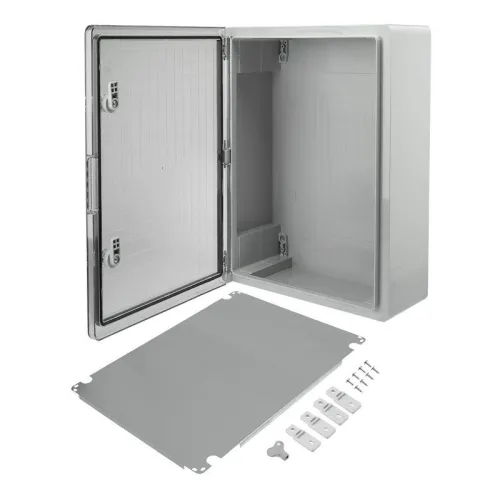 Корпус ЩМПп 600х400х200мм УХЛ1 IP65 с прозр. дверцей и монтажной панелью АБС пластик. Rexant 11-0417 фото 3