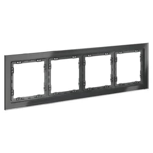 Рамка 4-м S70 стеклян. графит Voltum VLS110407 фото 2