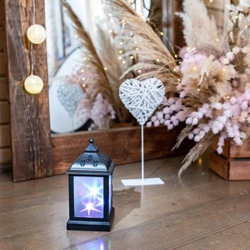 Фонарь декоративный 11х11х22.5см RGB эффект мерцания корпус черн. Neon-Night 513-064 фото 4