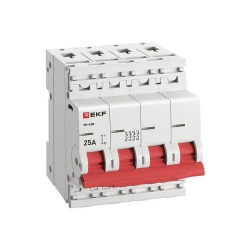 Выключатель нагрузки 4п 25А ВН-63N PROxima EKF S63425 фото 2
