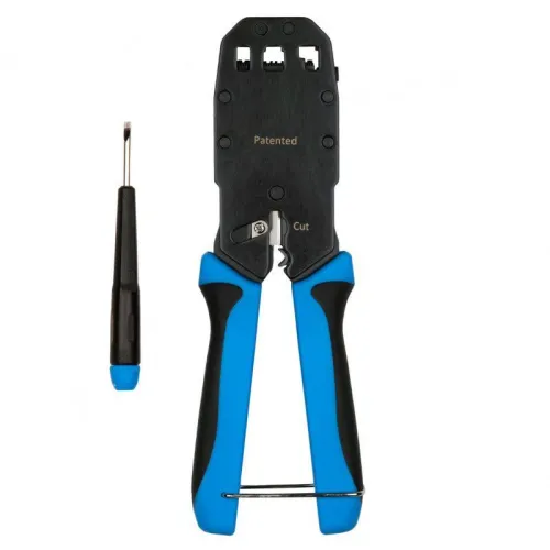 Инструмент HT-2008A обжимной для RJ45 RJ12 RJ11 (8P8C 6P6C 6P4C 4P4C) профессиональный Hyperline 3479