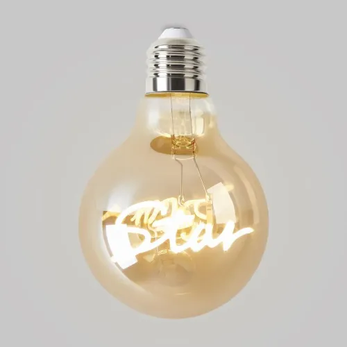 Лампа светодиодная филаментная Loft 271 G80 3Вт 2400К E27 Voltega 8583 фото 7