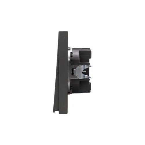 Выключатель 1-кл. СП STRONG MIELE 10А графит Kranz KR-78-0705-6 фото 3