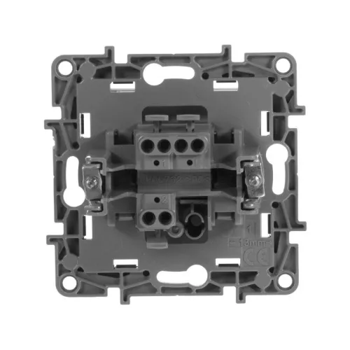 Переключатель 1-кл. СП Etika 10А IP20 250В 10AX авт. зажимы механизм антрацит IEK 672605 фото 3