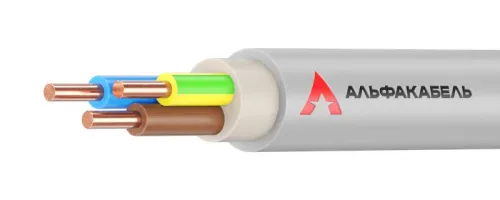 Кабель NYM-J 3х1.5 0.66кВ (уп.20м) АЛЬФАКАБЕЛЬ 05130
