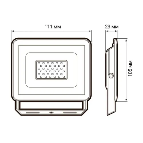 Прожектор светодиодный СДО-10 10Вт 6500К IP65 230В ДО GR ФАZА 5032033 фото 4