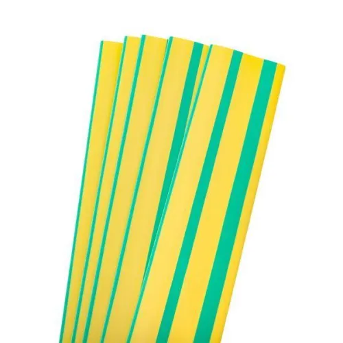 Трубка термоусадочная ТУТ нг 30/15 желт./зел. 1м (уп.25м) PROxima EKF tut-30-yg-1m фото 3