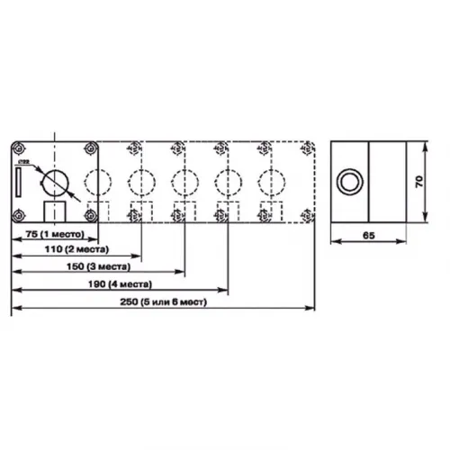 Корпус пластиковый КП 2 кнопки 22мм Rexant 36-9222 фото 5