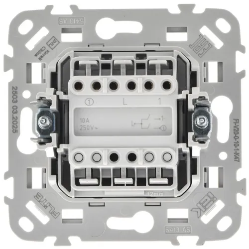 Выключатель 2-кл. СП FLITE ВС12-1-0-ФлА 10А механизм алюм. IEK FI-V20-0-10-1-K47 фото 4