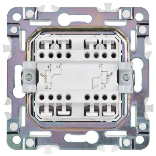 Выключатель проходной 2-кл. SKANDY 10А SK-V10Gr с индикацией сер. IEK SK-V22-1-10-K03 фото 5