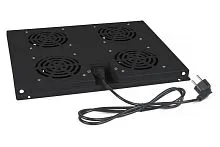 Модуль вентиляторный с 4-я вентиляторами для установки в напольные шкафы TRAY-60-BK SH-05C ND-05C глубиной 600мм черн. (RAL 9004) Cabeus 8612c