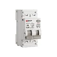 Выключатель автоматический дифференциального тока 2п (1P+N) C 25А 300мА тип AC 6кА АВДТ-63N (S) селект. (электрон.) PROxima EKF D63N26ES25C300