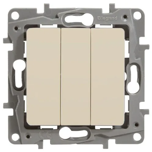 Выключатель 3-кл. СП Etika 10А IP20 250В 10AX винтов. зажимы механизм сл. кость IEK 672343