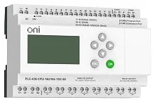 Модуль ЦПУ ПЛК 430 4 DI 12 UI (0-10В/DI) 8 RO 2 AO (1шт 0-10В и 1шт 0-20мА) 24В DC с Ethernet портом с экраном ONI PLC-430-CPU-16U10U-1DC-00