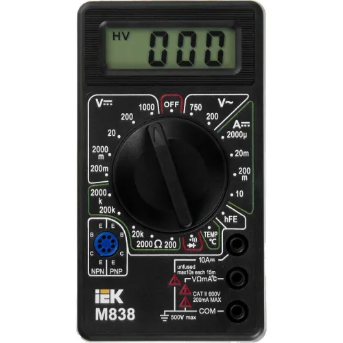 Мультиметр цифровой Universal M838 IEK TMD-2S-838 фото 5