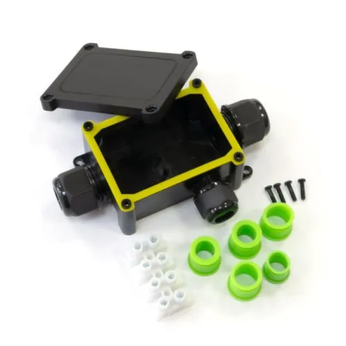 Коробка распределительная ОП 130х81х42 3-вводная IP68 ПА66 40А 450В d5-14мм черн. Промрукав PR08.13148 фото 2