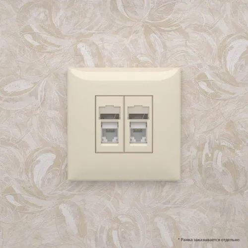Розетка компьютерная 2-м СП Avanti "Ванильная дымка" RJ45 кат.5E DKC 4405464 фото 6