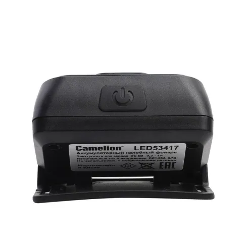Фонарь аккумуляторный налобный 3.7В XPE+2 x COB 3Вт 5 режимов Type-C бокс LED53417 черн. Camelion 15747 фото 7