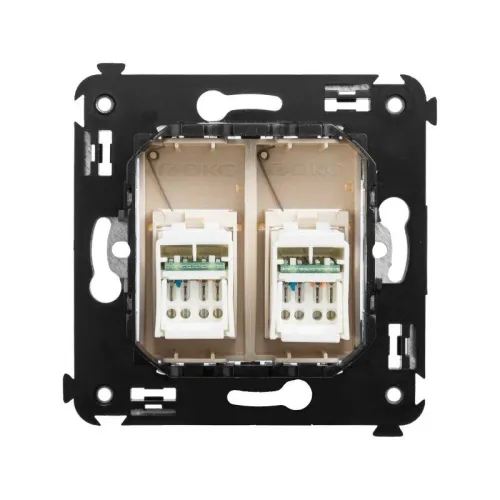 Розетка компьютерная 2-м СП Avanti "Ванильная дымка" RJ45 кат.5E DKC 4405464 фото 3